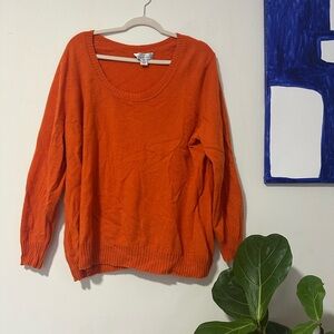 Orange 100% Cashmere Women's Sweater